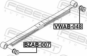 Febest VWAB-048 - Втулка, листова ресора autozip.com.ua