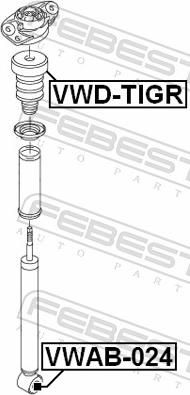 Febest VWAB-024 - Амортизатор autozip.com.ua