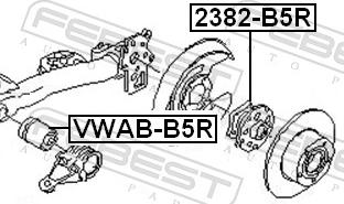 Febest VWAB-B5R - Втулка, балка мосту autozip.com.ua