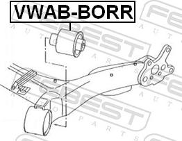 Febest VWAB-BORR - Втулка, балка мосту autozip.com.ua