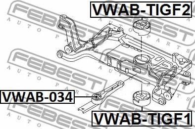 Febest VWAB-TIGF1 - Втулка, балка мосту autozip.com.ua