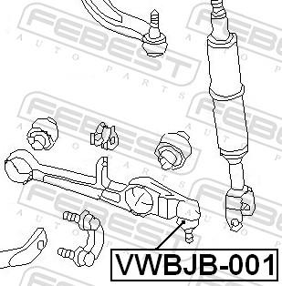 Febest VWBJB-001 - Важіль незалежної підвіски колеса autozip.com.ua