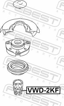Febest VWD-2KF - Відбійник, буфер амортизатора autozip.com.ua