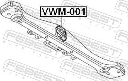 Febest VWM-001 - Підвіска, автоматична коробка передач autozip.com.ua