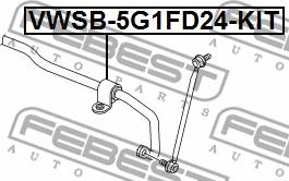 Febest VWSB-5G1FD24-KIT - Ремкомплект, підшипник стабілізатора autozip.com.ua