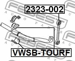 Febest VWSB-002 - Втулка, стабілізатор autozip.com.ua