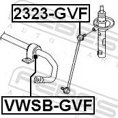 Febest VWSB-GVF - Втулка, стабілізатор autozip.com.ua