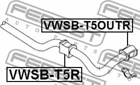 Febest VWSB-T5OUTR - Втулка, стабілізатор autozip.com.ua