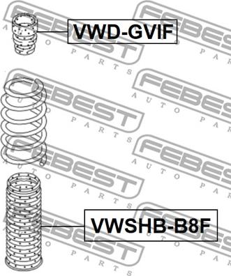 Febest VWSHB-B8F - Пильник амортизатора, захисний ковпак autozip.com.ua