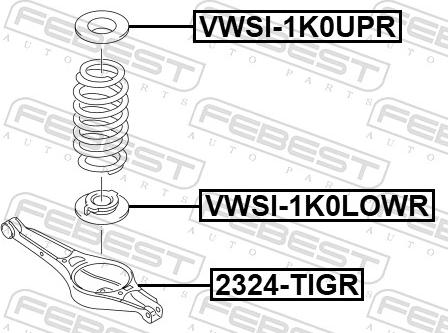 Febest VWSI-1K0UPR - Тарілка пружини autozip.com.ua