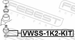 Febest VWSS-1K2-KIT - Опора стійки амортизатора, подушка autozip.com.ua