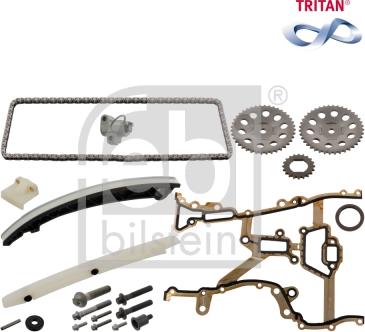 FEBI Bilstein 49689 - Комплект ланцюга приводу распредвала autozip.com.ua