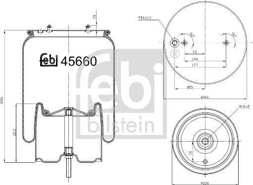 Febi Bilstein 45660 - Кожух пневматичної ресори autozip.com.ua