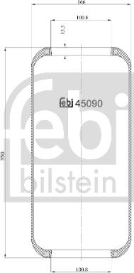 FEBI Bilstein 45090 - Кожух пневматичної ресори autozip.com.ua
