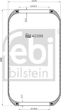 Febi Bilstein 40399 - Кожух пневматичної ресори autozip.com.ua