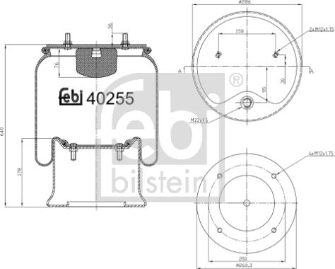 Febi Bilstein 40255 - Кожух пневматичної ресори autozip.com.ua