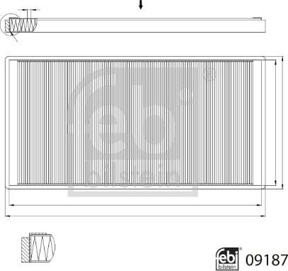 Febi Bilstein 09187 - Фільтр, повітря у внутрішній простір autozip.com.ua