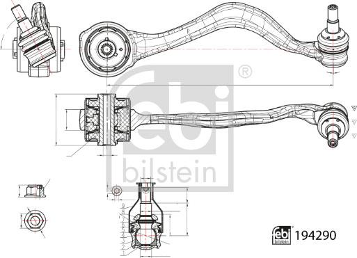 FEBI Bilstein 194290 - Важіль незалежної підвіски колеса autozip.com.ua
