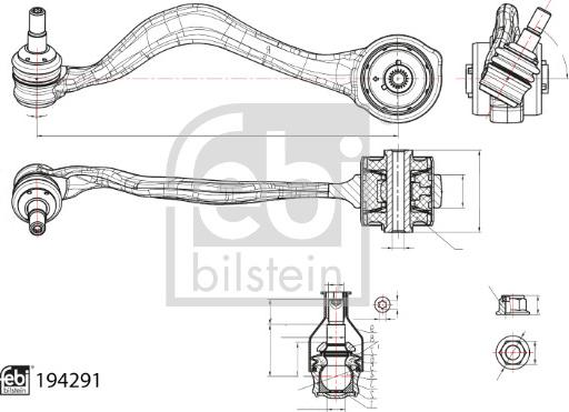 FEBI Bilstein 194291 - Важіль незалежної підвіски колеса autozip.com.ua