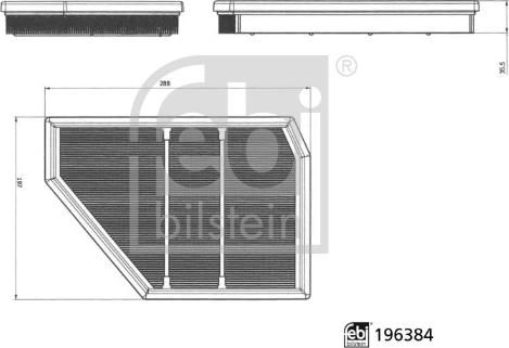 FEBI Bilstein 196384 - Повітряний фільтр autozip.com.ua