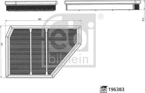 FEBI Bilstein 196383 - Повітряний фільтр autozip.com.ua