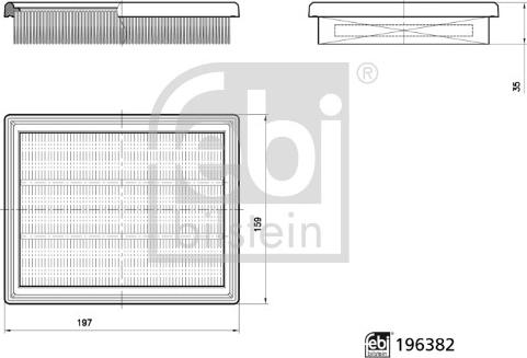 FEBI Bilstein 196382 - Повітряний фільтр autozip.com.ua