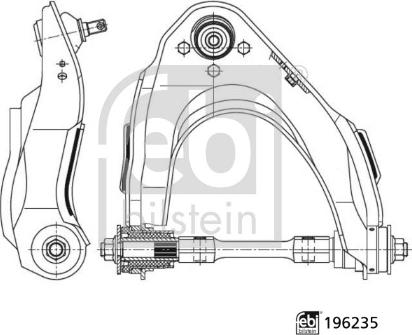 FEBI Bilstein 196235 - Важіль незалежної підвіски колеса autozip.com.ua