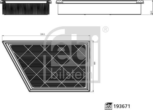 FEBI Bilstein 193671 - Повітряний фільтр autozip.com.ua