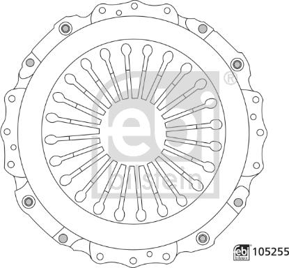 Febi Bilstein 105255 - Нажимной диск зчеплення autozip.com.ua