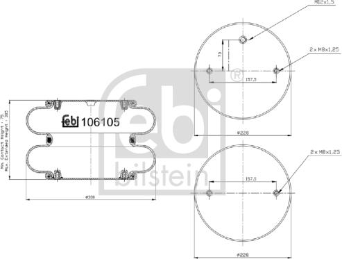 Febi Bilstein 106105 - Кожух пневматичної ресори autozip.com.ua