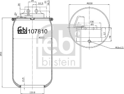 Febi Bilstein 107810 - Кожух пневматичної ресори autozip.com.ua