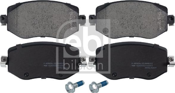 Febi Bilstein 116245 - Гальмівні колодки, дискові гальма autozip.com.ua