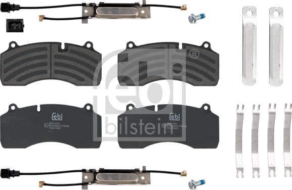 Febi Bilstein 116232 - Гальмівні колодки, дискові гальма autozip.com.ua