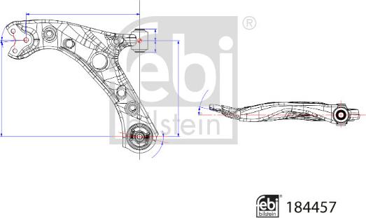 Febi Bilstein 184457 - Важіль незалежної підвіски колеса autozip.com.ua