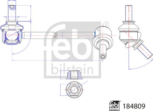 FEBI Bilstein 184809 - Тяга / стійка, стабілізатор autozip.com.ua