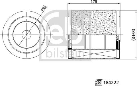 Febi Bilstein 184222 - Повітряний фільтр autozip.com.ua