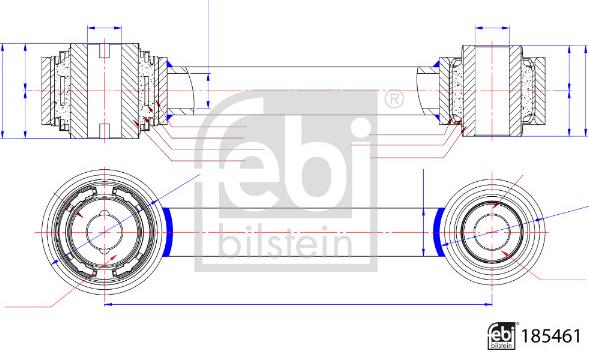 Febi Bilstein 185461 - Тяга / стійка, підвіска колеса autozip.com.ua