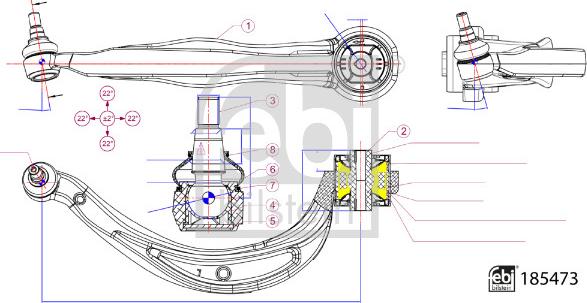 Febi Bilstein 185473 - Важіль незалежної підвіски колеса autozip.com.ua