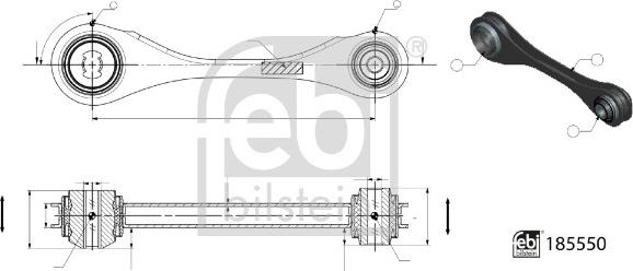 Febi Bilstein 185550 - Важіль незалежної підвіски колеса autozip.com.ua