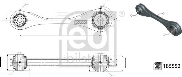 Febi Bilstein 185552 - Важіль незалежної підвіски колеса autozip.com.ua