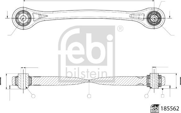 Febi Bilstein 185562 - Важіль незалежної підвіски колеса autozip.com.ua