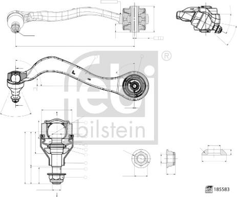 Febi Bilstein 185583 - Важіль незалежної підвіски колеса autozip.com.ua