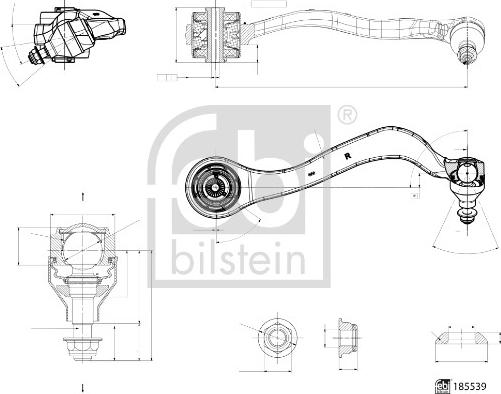 FEBI Bilstein 185539 - Важіль незалежної підвіски колеса autozip.com.ua