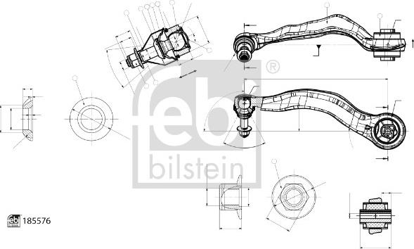 Febi Bilstein 185576 - Важіль незалежної підвіски колеса autozip.com.ua