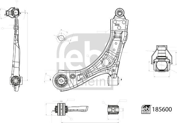 Febi Bilstein 185600 - Важіль незалежної підвіски колеса autozip.com.ua