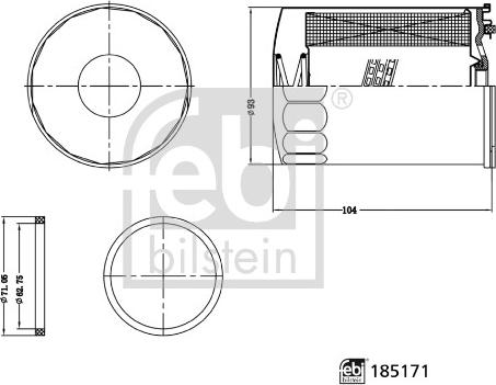 FEBI Bilstein 185171 - Фільтр для охолоджуючої рідини autozip.com.ua