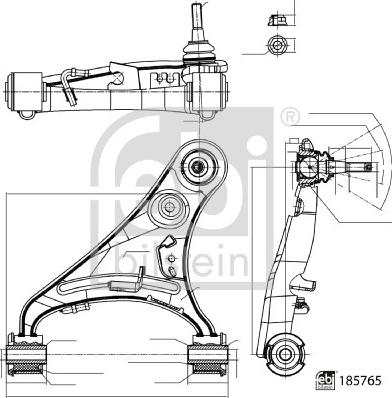 Febi Bilstein 185765 - Важіль незалежної підвіски колеса autozip.com.ua