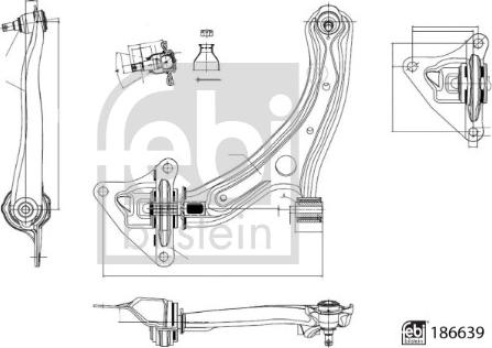 Febi Bilstein 186639 - Важіль незалежної підвіски колеса autozip.com.ua