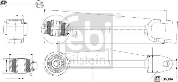 Febi Bilstein 186384 - Тяга / стійка, стабілізатор autozip.com.ua