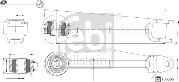 Febi Bilstein 186386 - Тяга / стійка, стабілізатор autozip.com.ua